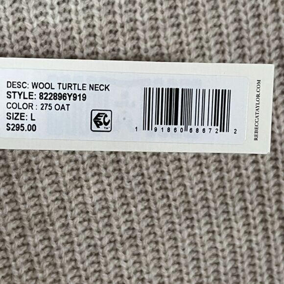 Rebecca Taylor Wool‎ Blend Sweater Scallop Neck Neutral Classic Old Money Staple - Picture 4 of 12